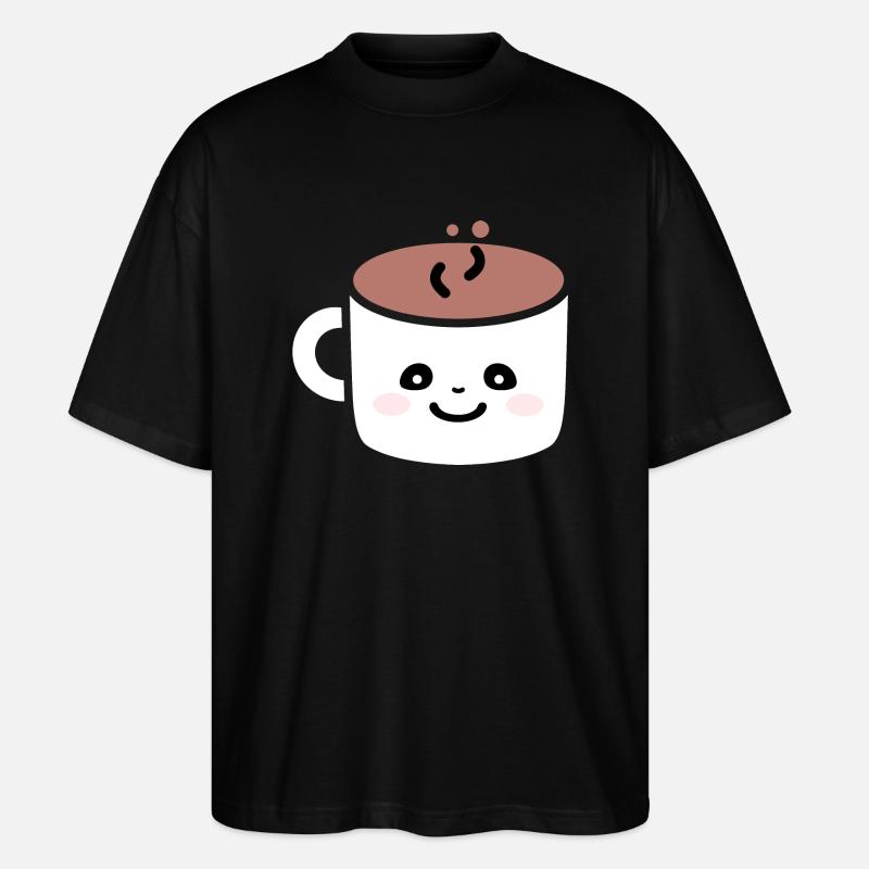 Humour petit chocolat chaud - T-shirt bio Blaster 2.0 coupe oversize Stanley/Stella Unisexe - noir