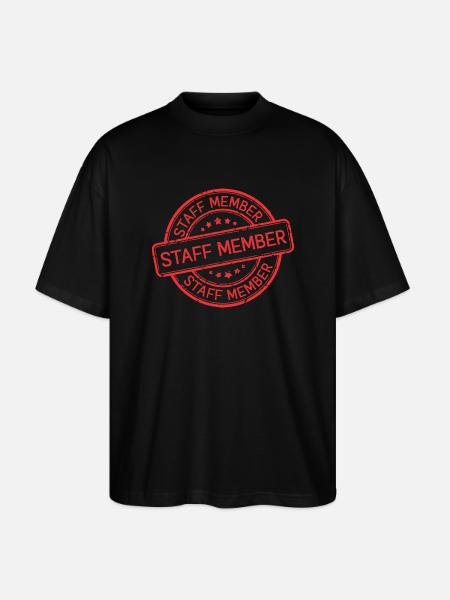 Staff Mitglied - Stanley/Stella Oversized Unisex Bio T-Shirt Blaster 2.0 - Schwarz