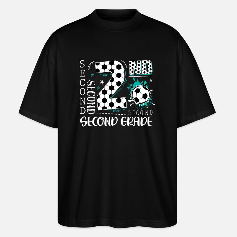 Football de 2e année - T-shirt bio Blaster 2.0 coupe oversize Stanley/Stella Unisexe - noir