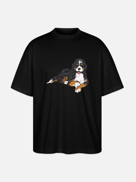 Bernedoodle Dog - Stanley/Stella Oversized Unisex Organic T-shirt Blaster 2.0 - black