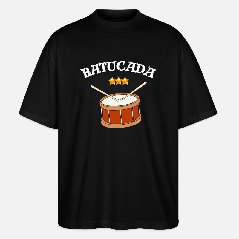 batucada, percussion, tambour - T-shirt bio Blaster 2.0 coupe oversize Stanley/Stella Unisexe - noir