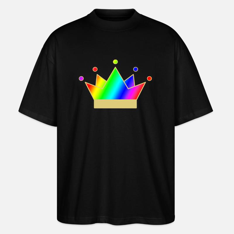 Rainbow Crown - Stanley/Stella Oversized Unisex Bio T-Shirt Blaster 2.0 - Schwarz