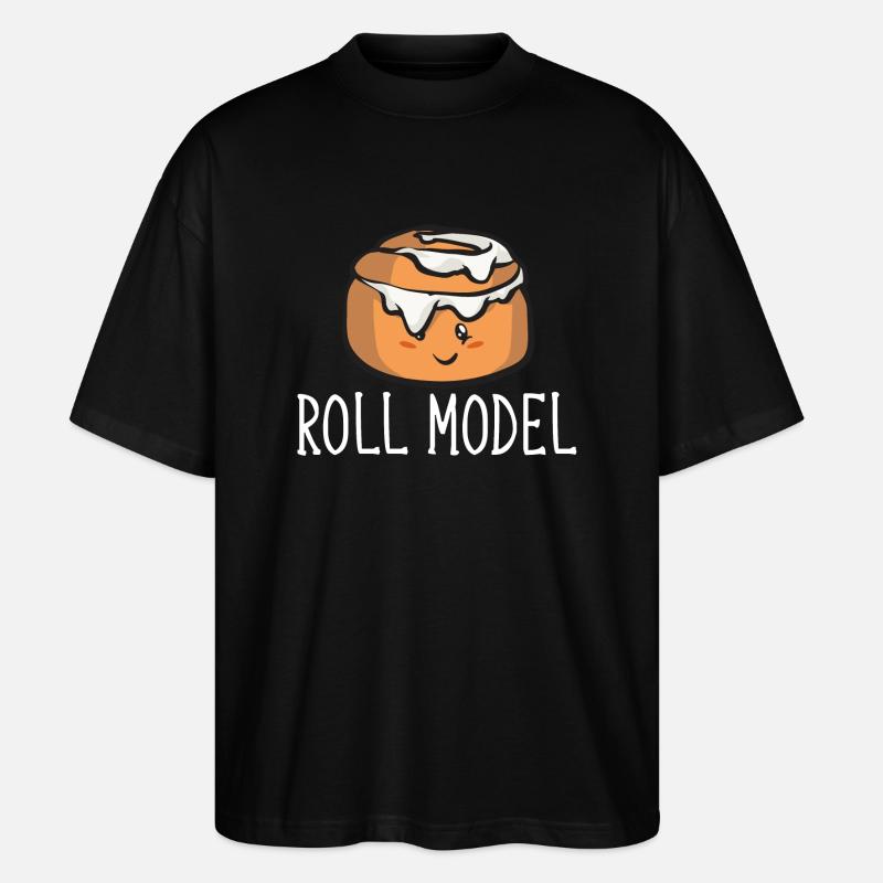 Rouleau à la cannelle - T-shirt bio Blaster 2.0 coupe oversize Stanley/Stella Unisexe - noir