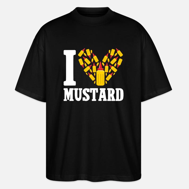 Senf Mustard - Stanley/Stella Oversized Unisex Bio T-Shirt Blaster 2.0 - Schwarz