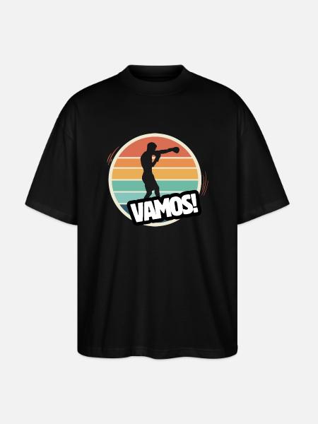 Vamos Retro Boxing - Stanley/Stella Oversized Unisex Organic T-shirt Blaster 2.0 - black