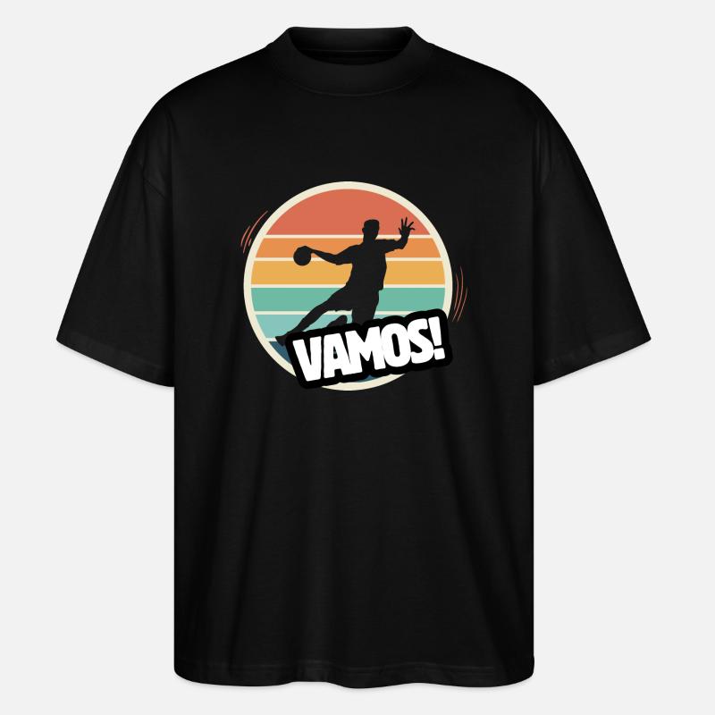 Vamos Retro Handball - Stanley/Stella Oversized Unisex Bio T-Shirt Blaster 2.0 - Schwarz