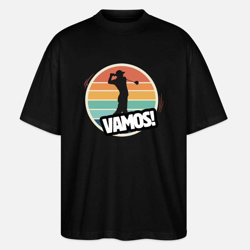 Vamos Retro Golf - Stanley/Stella Oversized Unisex Bio T-Shirt Blaster 2.0 - Schwarz