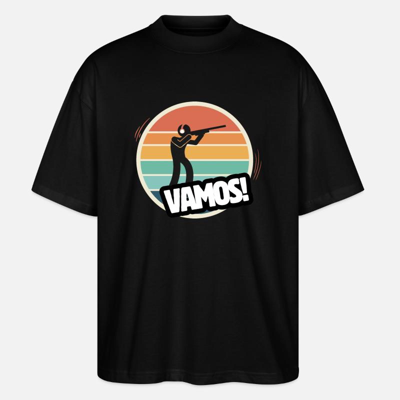 Vamos Titte Retro - Stanley/Stella Oversized Unisex Bio T-Shirt Blaster 2.0 - Schwarz