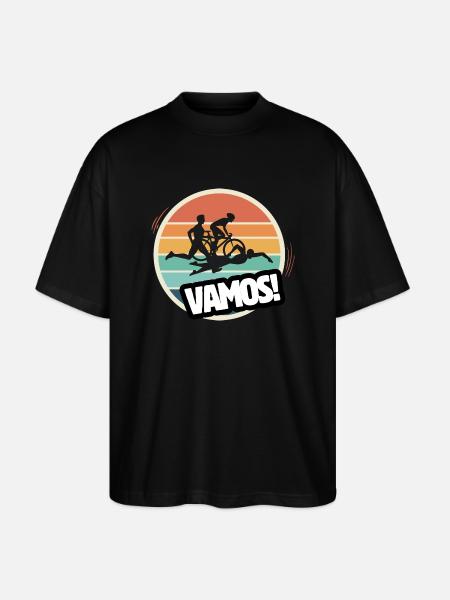 Vamos Retro Triathlon - Stanley/Stella Oversized Unisex Organic T-shirt Blaster 2.0 - black
