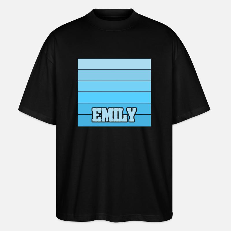 Frauenname Emily - Stanley/Stella Oversized Unisex Bio T-Shirt Blaster 2.0 - Schwarz