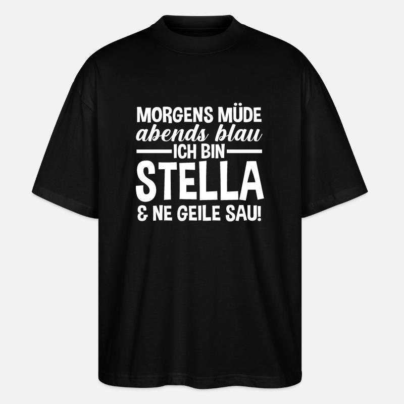 First name Stella - Stanley/Stella Oversized Unisex Organic T-shirt Blaster 2.0 - black