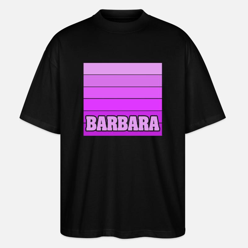 Nom de jeune fille Barbara - T-shirt bio Blaster 2.0 coupe oversize Stanley/Stella Unisexe - noir