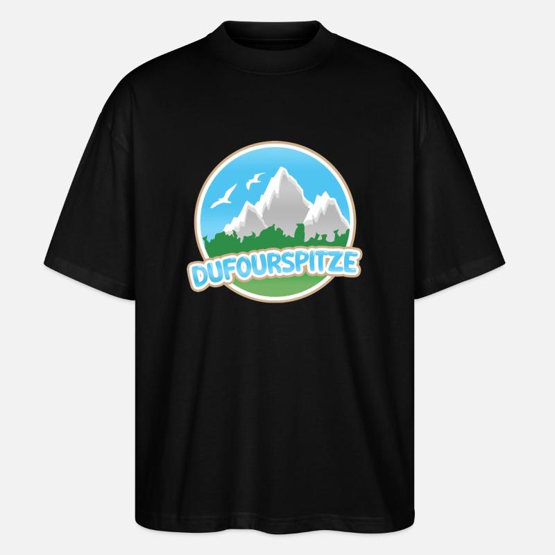 Dufourspitze - Stanley/Stella Oversized Unisex Bio T-Shirt Blaster 2.0 - Schwarz