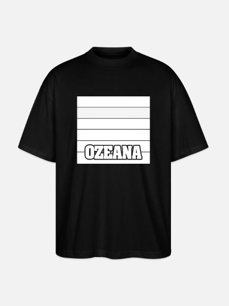 Ozeana as a woman's name - Stanley/Stella Oversized Unisex Organic T-shirt Blaster 2.0 - black