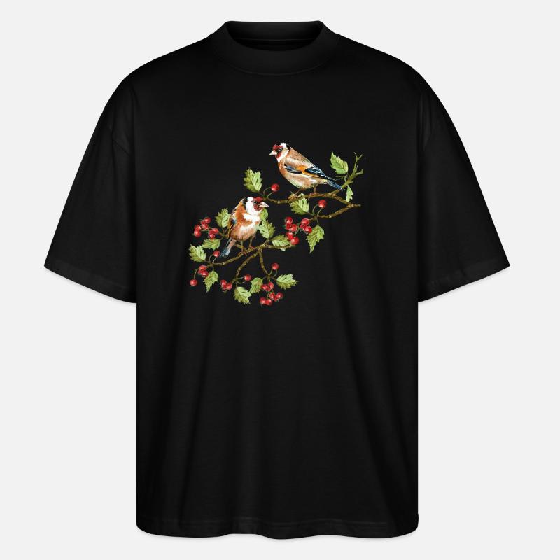 Bunte Vögel - Stanley/Stella Oversized Unisex Bio T-Shirt Blaster 2.0 - Schwarz