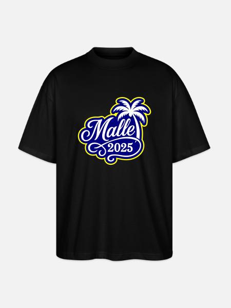 Malle 2025 Palm Tree - Stanley/Stella Oversized Unisex Organic T-shirt Blaster 2.0 - black