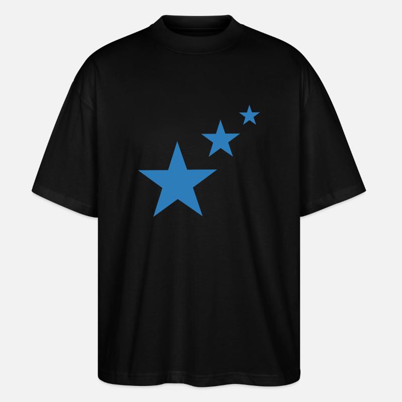 Star, stars - Stanley/Stella Oversized Unisex Organic T-shirt Blaster 2.0 - black