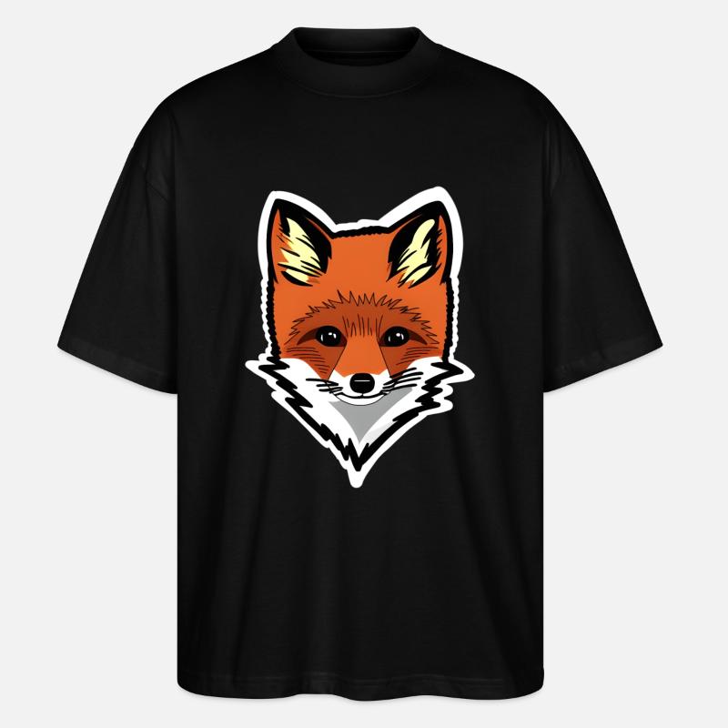 Fuchs - Stanley/Stella Oversized Unisex Bio T-Shirt Blaster 2.0 - Schwarz