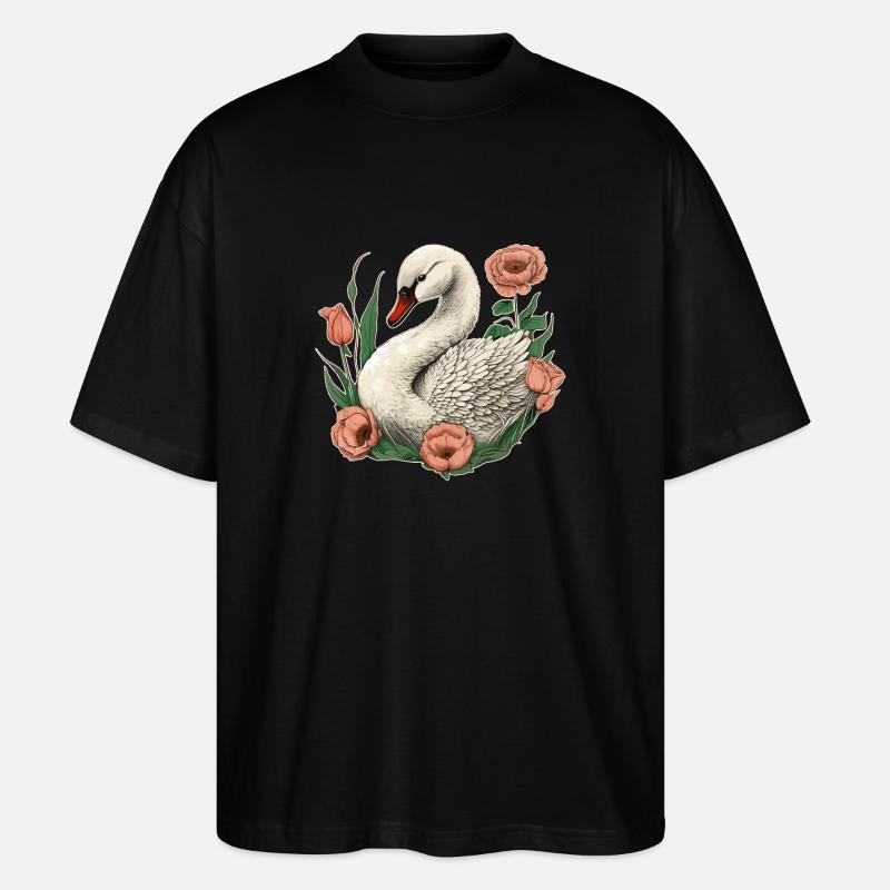 Schwan - Stanley/Stella Oversized Unisex Bio T-Shirt Blaster 2.0 - Schwarz