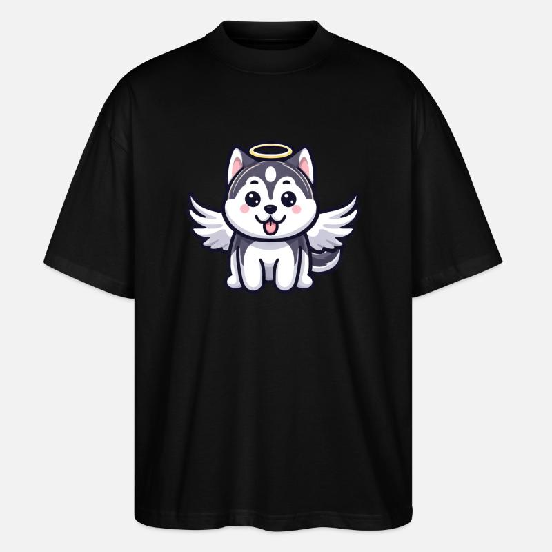 Dobermann Engel Welpe Design - Stanley/Stella Oversized Unisex Bio T-Shirt Blaster 2.0 - Schwarz