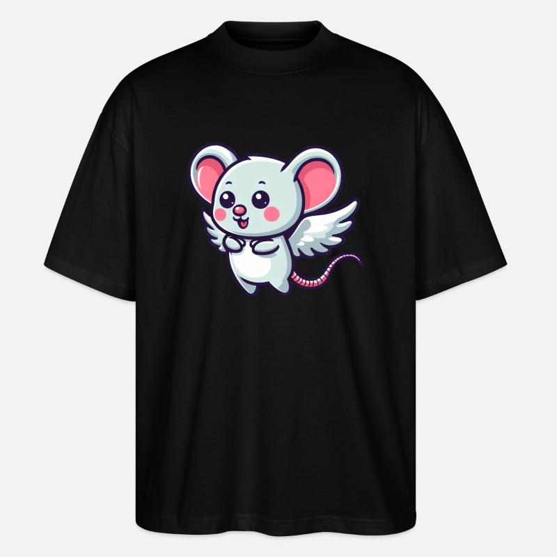 Souris céleste : Rongeur mignon avec - T-shirt bio Blaster 2.0 coupe oversize Stanley/Stella Unisexe - noir