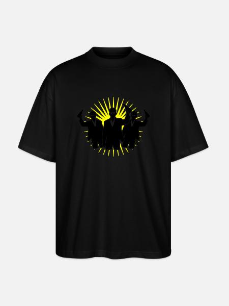 Drunk Party Booze Silhouette - Stanley/Stella Oversized Unisex Organic T-shirt Blaster 2.0 - black