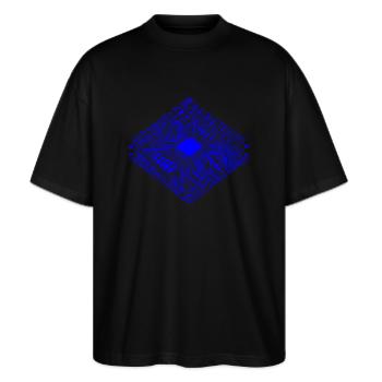 Anatomische CPU & Platine - Coole Informatiker - Stanley/Stella Oversized Unisex Bio T-Shirt Blaster 2.0 - Schwarz - Vorne - Alina (178cm) & Michal (187cm)