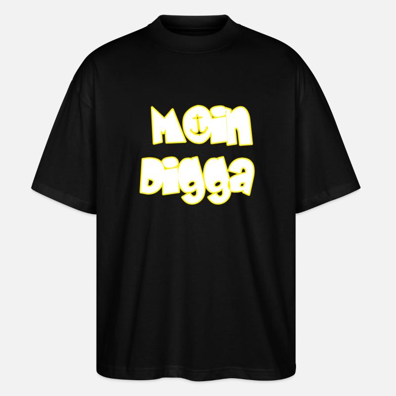 Moin Digga - Stanley/Stella Oversized Unisex Bio T-Shirt Blaster 2.0 - Schwarz