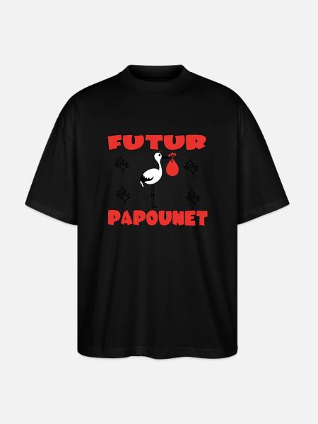 FUTUR PAPOUNET - T-shirt bio Blaster 2.0 coupe oversize Stanley/Stella Unisexe - noir