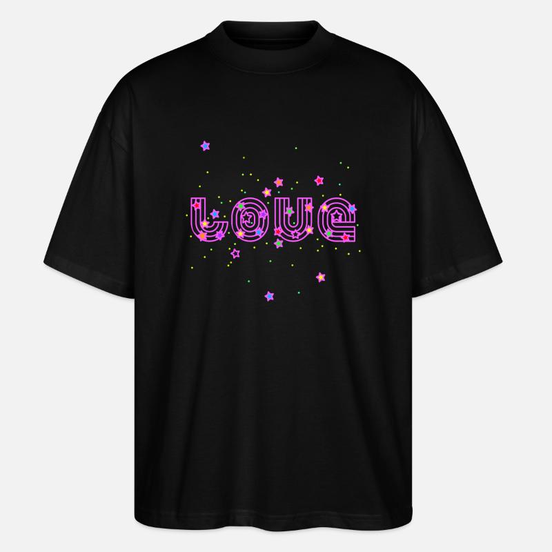 Sparkling Love - Stanley/Stella Oversized Unisex Bio T-Shirt Blaster 2.0 - Schwarz