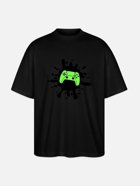 Gamer Gamepad Blobs - Stanley/Stella Oversized Unisex Organic T-shirt Blaster 2.0 - black