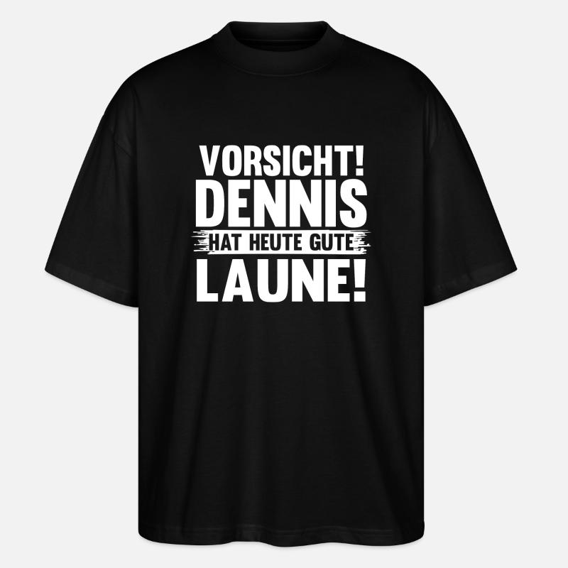 First name Dennis - Stanley/Stella Oversized Unisex Organic T-shirt Blaster 2.0 - black
