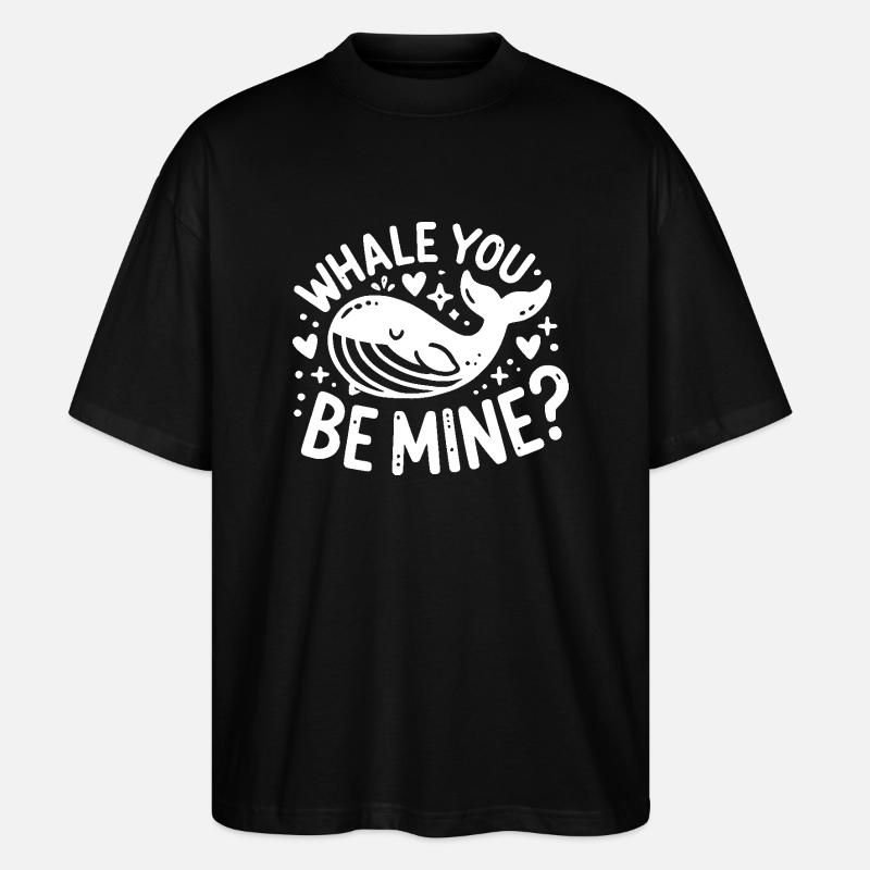 Baleine, tu es à moi ? - T-shirt bio Blaster 2.0 coupe oversize Stanley/Stella Unisexe - noir