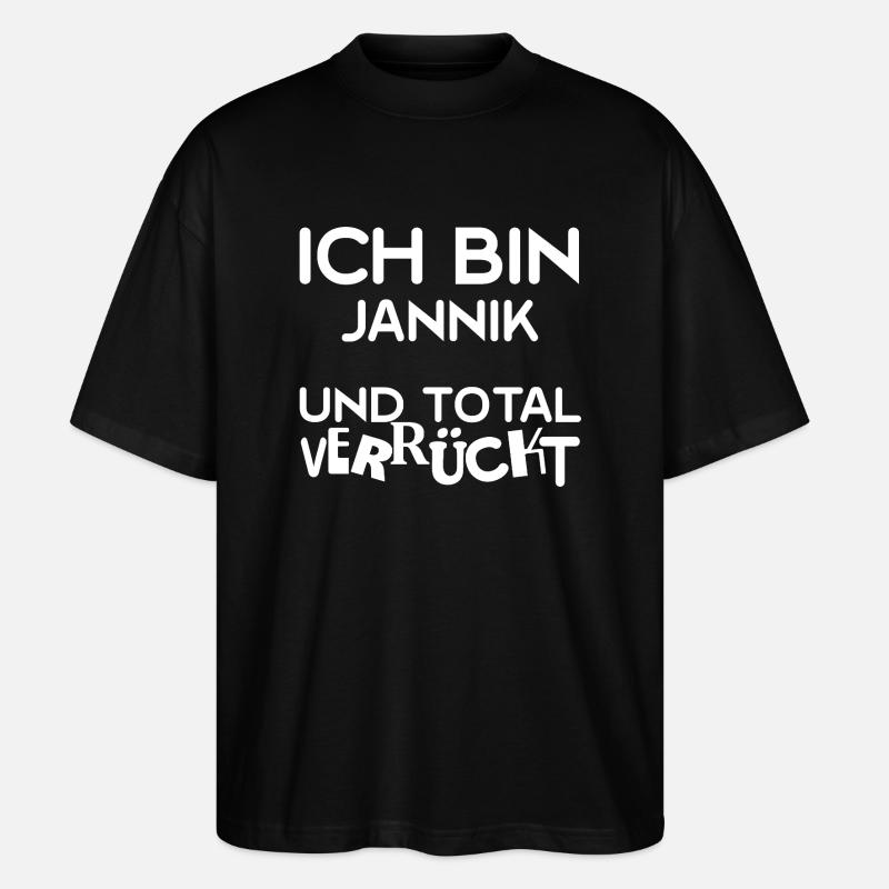 Prénom Jannik - T-shirt bio Blaster 2.0 coupe oversize Stanley/Stella Unisexe - noir