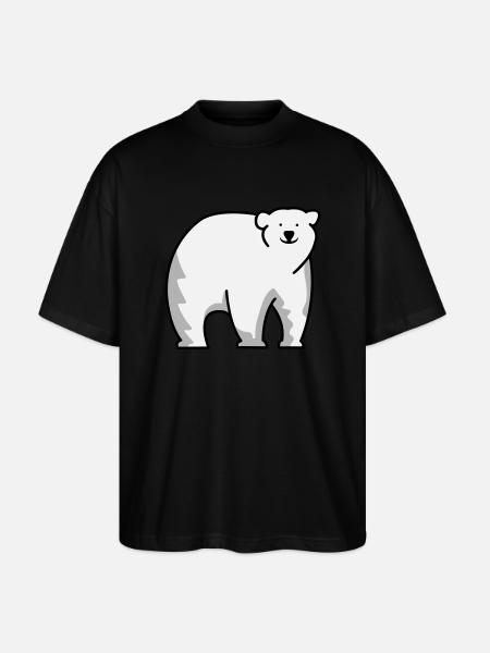 Eisbär - Stanley/Stella Oversized Unisex Bio T-Shirt Blaster 2.0 - Schwarz