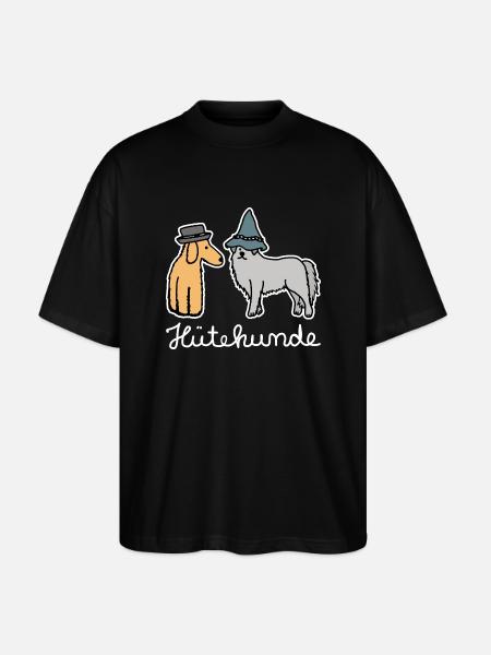 Hütehunde Hunde mit Hut Huetehund - Stanley/Stella Oversized Unisex Bio T-Shirt Blaster 2.0 - Schwarz
