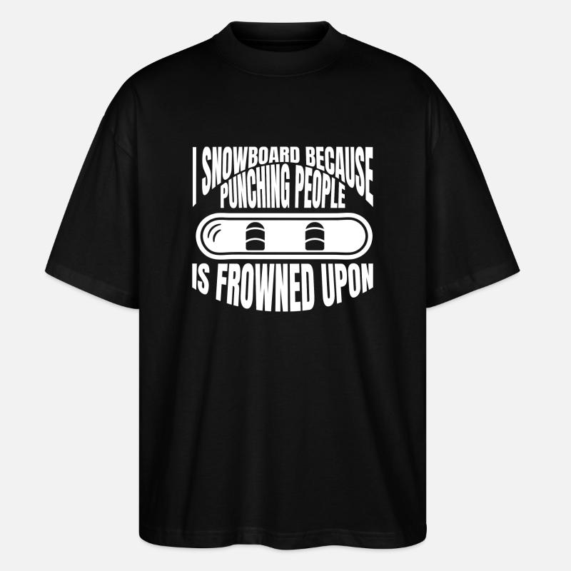 Snowboarder Snowboard Cadeau Snowboard - T-shirt bio Blaster 2.0 coupe oversize Stanley/Stella Unisexe - noir