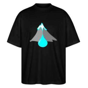 La Fonte Des Glaciers - T-shirt bio Blaster 2.0 coupe oversize Stanley/Stella Unisexe - noir - Devant - Alina (178cm) & Michal (187cm)