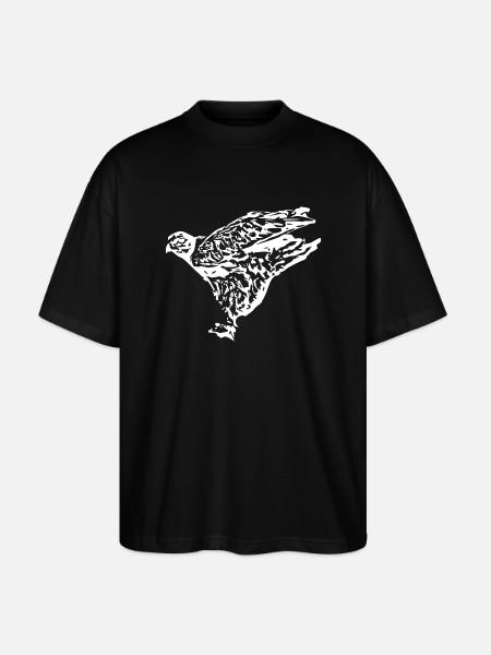 Wanderfalke Faucan Vogelräuber - Stanley/Stella Oversized Unisex Bio T-Shirt Blaster 2.0 - Schwarz