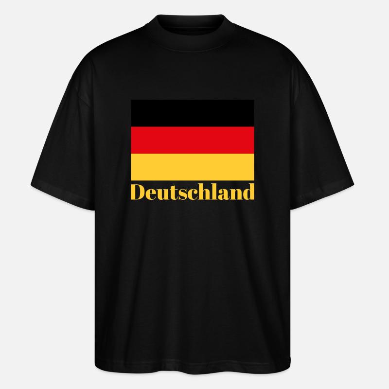 Deutschland Germany Flag German Pride - - Stanley/Stella Oversized Unisex Organic T-shirt Blaster 2.0 - black