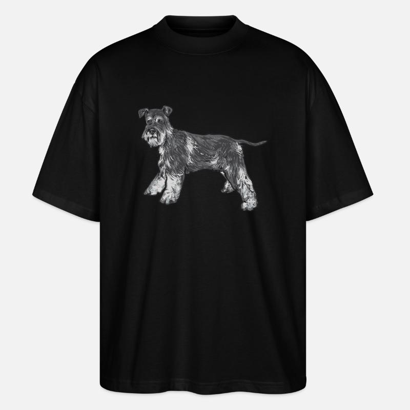 Zwergschnauzer Hund Schnauzer - Stanley/Stella Oversized Unisex Bio T-Shirt Blaster 2.0 - Schwarz