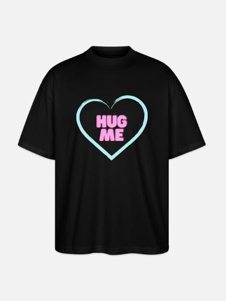 HUG ME - Stanley/Stella Oversized Unisex Bio T-Shirt Blaster 2.0 - Schwarz