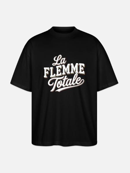 La flemme totale - T-shirt bio Blaster 2.0 coupe oversize Stanley/Stella Unisexe - noir