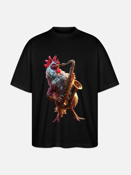 Hahn Saxophone - Stanley/Stella Oversized Unisex Organic T-shirt Blaster 2.0 - black
