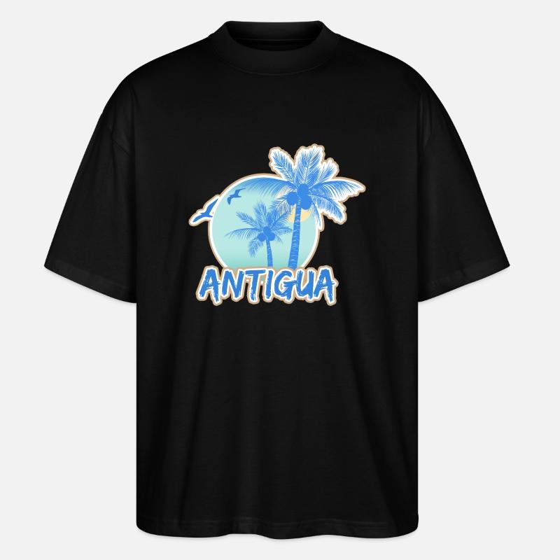 Urlaub Antigua - Stanley/Stella Oversized Unisex Bio T-Shirt Blaster 2.0 - Schwarz