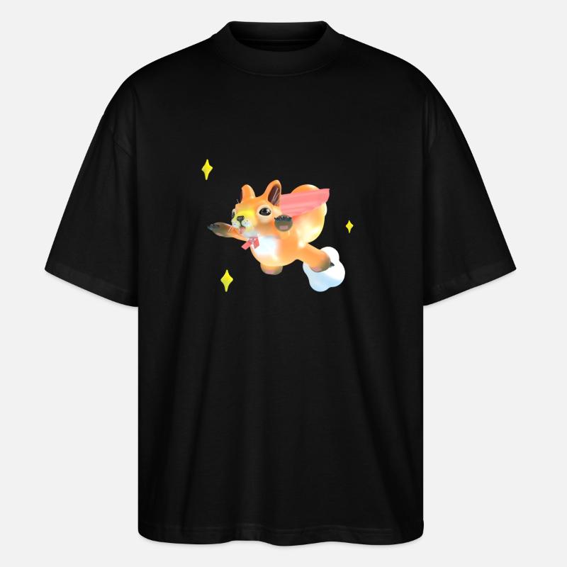 Flughörnchen - Stanley/Stella Oversized Unisex Bio T-Shirt Blaster 2.0 - Schwarz
