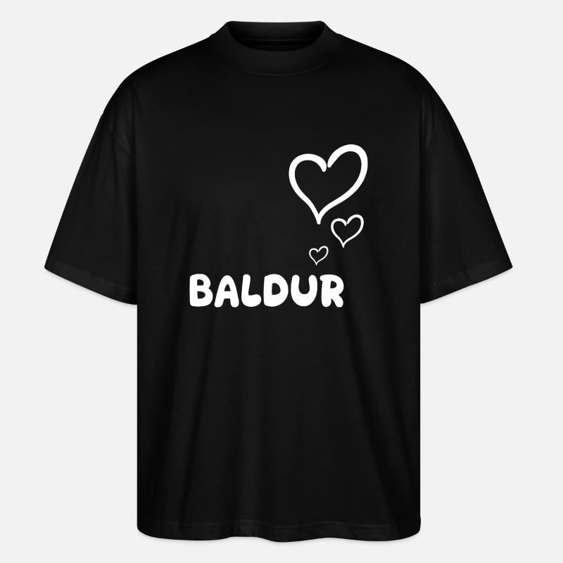 Gift for Baldur - Stanley/Stella Oversized Unisex Organic T-shirt Blaster 2.0 - black