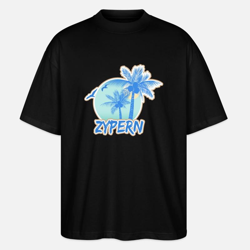 Urlaub Zypern - Stanley/Stella Oversized Unisex Bio T-Shirt Blaster 2.0 - Schwarz