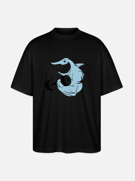 shark_bodybuilder - T-shirt bio Blaster 2.0 coupe oversize Stanley/Stella Unisexe - noir