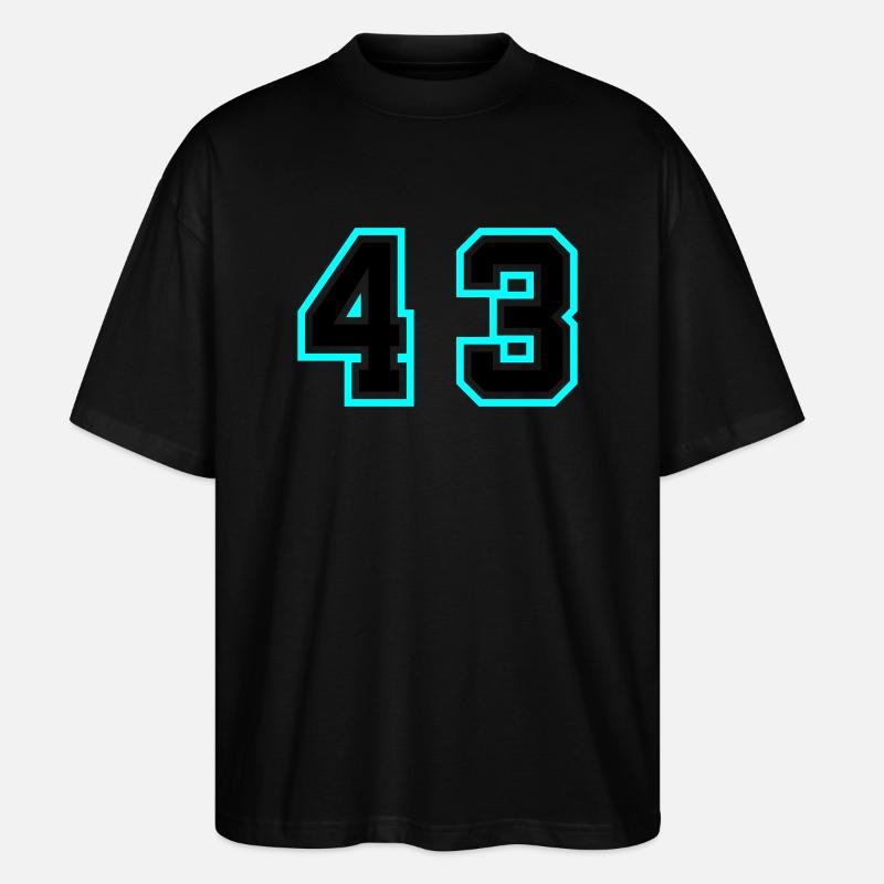 43 Number symbol - Stanley/Stella Oversized Unisex Organic T-shirt Blaster 2.0 - black